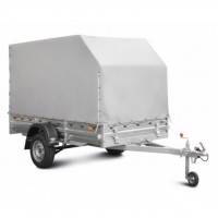 Тент с каркасом к прицепу МЗСА 817712 817731 h=1500 мм аэродинамический скос ТКС12/31 серый