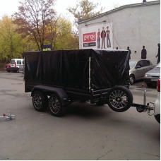 Тент с каркасом к прицепу МЗСА 817712 817731 h=1500 мм ТК12/31 черный Тент с каркасом к прицепу МЗСА 817712 817731 h=1500 мм ТК12/31 черный