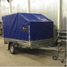 Тент с каркасом к прицепу МЗСА 817703 скос, синий