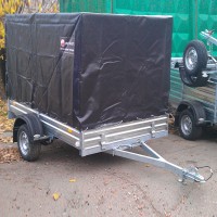 Тент с каркасом к прицепу МЗСА 817702 черный Тент с каркасом к прицепу МЗСА 817702 черный
