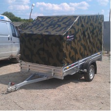 Тент с каркасом к прицепу МЗСА 817703 камуфляж скос