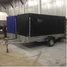 Тент с каркасом к прицепу МЗСА 817717 817732 h=1500 мм ТК17/32 черный