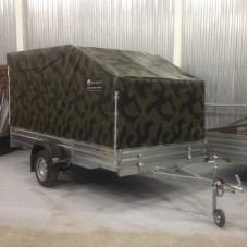 Тент с каркасом к прицепу МЗСА 817717 817732 h=1500 мм аэродинамический скос ТКС17/32 камуфляж