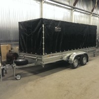 Тент с каркасом ТК35 черный к прицепу МЗСА 817735 h=1500 мм