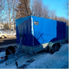 Тент с каркасом к прицепу МЗСА 832162.202 h=1500 мм ТК62.202 синий